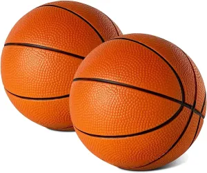5” Foam Mini Basketball for Pro Mini Basketball Hoop, 2 Pack | Safe & Quiet Small Basketball for Over The Door Mini Hoop Basketball Sets