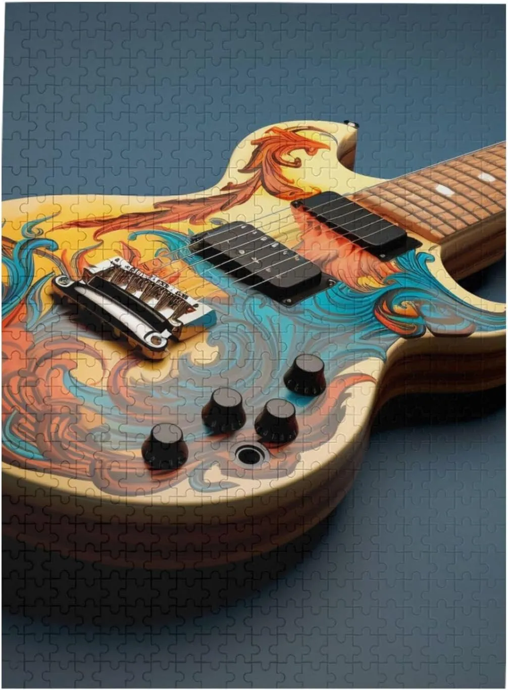 500 Piece Jigsaw Puzzle for Adults,Musical Guitar-, Puzzles with Letters on Back, Challenging Puzzle for Game Night Home Décor, 15 x 20.4