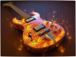 500 Piece Jigsaw Puzzle for Adults,Musical Guitar, Puzzles with Letters on Back, Challenging Puzzle for Game Night Home Décor, 15 x 20.4