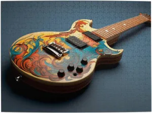 500 Piece Jigsaw Puzzle for Adults,Musical Guitar-, Puzzles with Letters on Back, Challenging Puzzle for Game Night Home Décor, 15 x 20.4