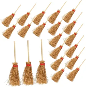 50pcs Mini Broom for Dollhouse Decoration Lifelike Miniature Brooms for Fairy Garden Props for Parties and Home Decor