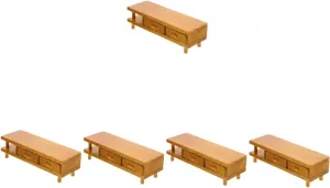 5pcs Miniature Tv Cabinet Model for Dollhouse Boys and Girls Room Decoration Realistic Furniture Design Bright Color Dollhouse Decor Accessory