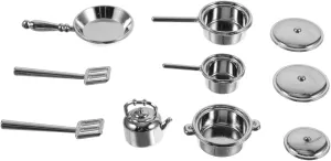 5sets Mini Kitchen Utensils Tiny Cooking Accessories for Dollhouse Miniature House Decor and Landscaping Scenes Bright Color Safe Material for Miniature Enthusiasts 10pcs*5