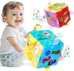 6-in-1 Educational Toy for 1 Year Old Boy Girl, Musical Learning Cube Baby Toy 6-9-12-18 Month,Tummy Time Light up Toys for Newborn Infant Birthday for 1 2 3 Year Old Boys Girls