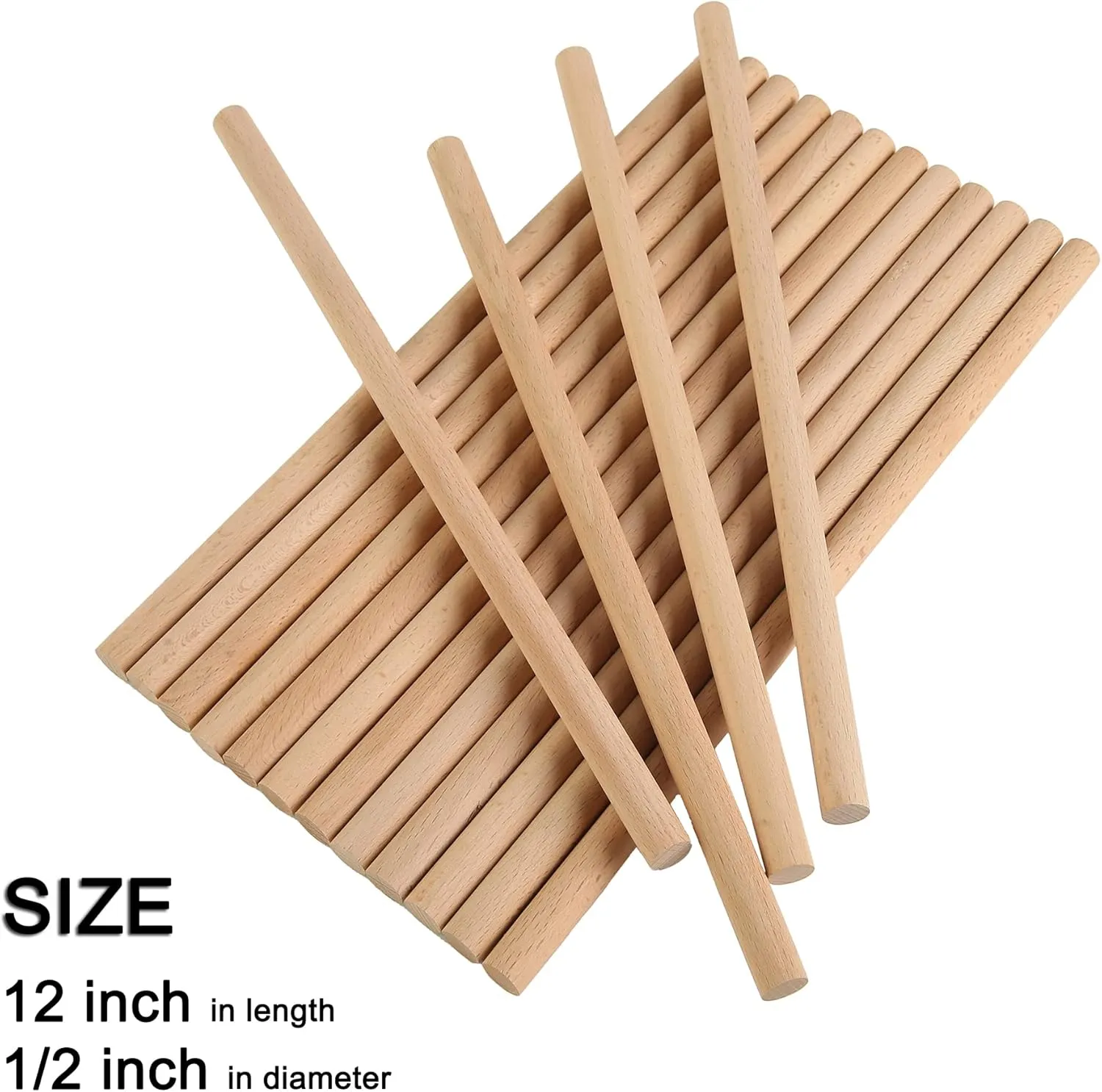 60 Pcs Rhythm Sticks for Kids Bulk, Wood Music Lummi Sticks
