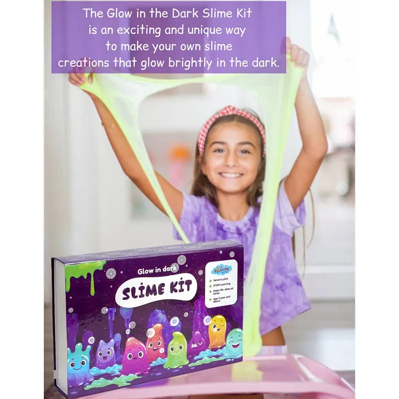 66 Pieces Ultimate DIY Combo of Snow and Slime Kit (Fluffy and Crunchy Slime Kit and Glow in Dark Magical Snow Kit) Combo Pack of 2