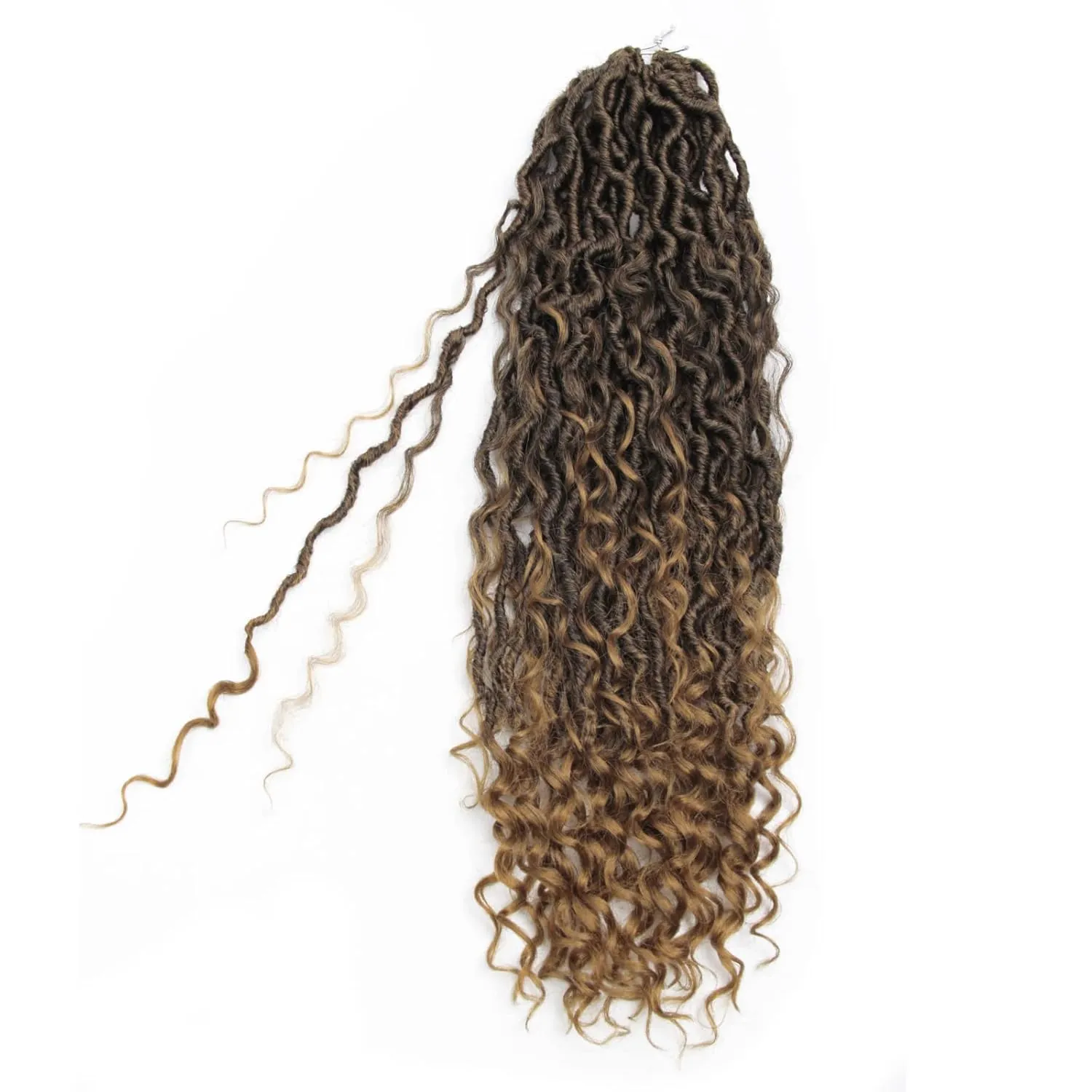 6Packs Goddess Locs Crochet Hair,22Inch Curly Faux Locs Crochet Hair Hippie Locs Crochet Braids Long Crochet Goddess Faux Locs for Black Women(22inch 1B/27)