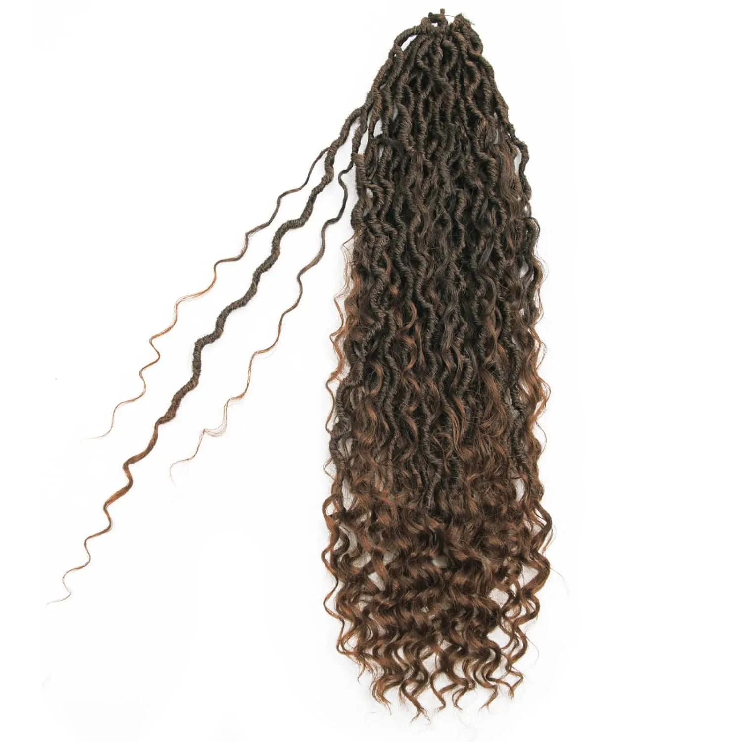 6Packs Goddess Locs Crochet Hair,22Inch Curly Faux Locs Crochet Hair Hippie Locs Crochet Braids Long Crochet Goddess Faux Locs for Black Women(22inch 1B/30)