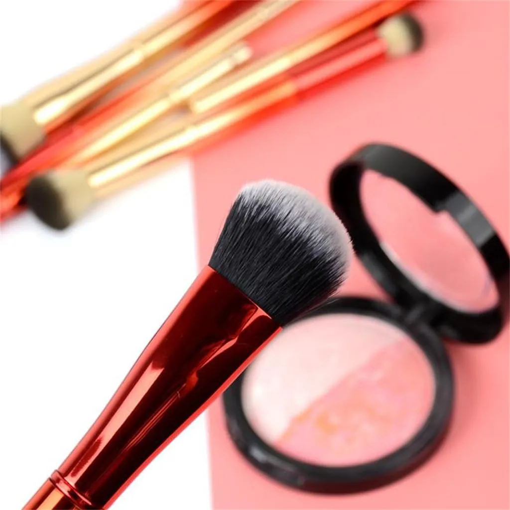 7 Pieces Makeup Artist Portable Makeup Set Brush Set Multifunctional 14 Brush Heads Gradient Color
