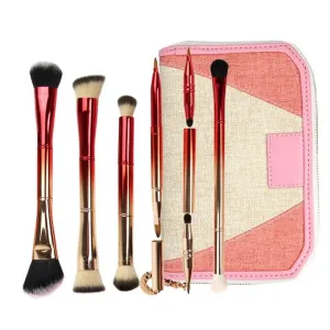 7 Pieces Makeup Artist Portable Makeup Set Brush Set Multifunctional 14 Brush Heads Gradient Color