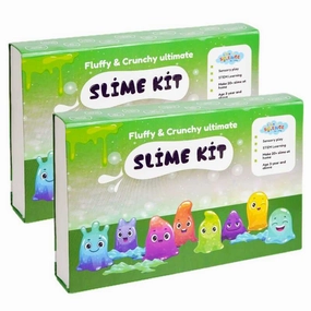 72 Pieces Ultimate Slime DIY Making Kit ( Fluffy and Crunchy Slime Kit- Make 40  Slime) Combo Pack of 2