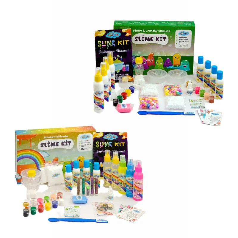 75 Pieces Ultimate DIY Slime Making Kit ( Fluffy and Crunchy, Rainbow Slime Kit - Make 45  Slime) Combo Pack of 2