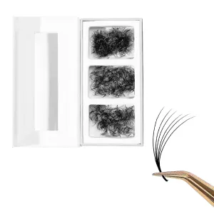 750 Promade Fans Loose Mix, Natural Eyelashes Extensions 3D-16D, Handmade Individual Lashes 0.03/0.05/0.07mm Thickness, C CC D, 8-16mm Length for Fluffy Eyelash Cluster (6D-0.07-D, 14-15-16mm)