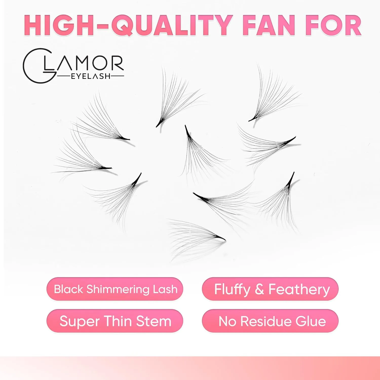 750 Promade Fans Loose Mix, Natural Eyelashes Extensions 3D-16D, Handmade Individual Lashes 0.03/0.05/0.07mm Thickness, C CC D, 8-16mm Length for Fluffy Eyelash Cluster (6D-0.07-D, 14-15-16mm)