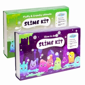 78 Pieces Ultimate Slime Making Kit ( Fluffy and Crunchy, Glow-In-Dark Slime Kit - Make 45  Slime) Combo Pack of 2