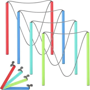 8 Pieces Giant Bubble Wands Big Bubble Wands for Kids Outdoors Bubble Toy for Birthday, Outdoor Activities, Party Favors, Giant Bubble Solution Not Included (Multicolor)