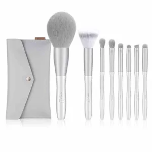 8 silver snow makeup brush sets full set of lip brushes eye shadow powder blusher powder brushes beauty tools