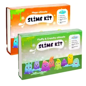 87 Pieces Ultimate Slime Making Kit ( Fluffy and Crunchy, Mega Ultimate Slime Kit - Make 55  Slime) Combo Pack of 2
