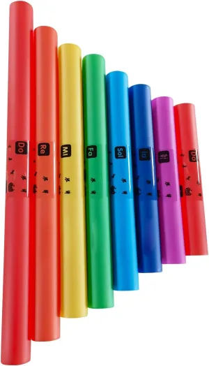8Pcs Musical Sound Tube Colorful Set 8 Tones Sound Tube Percussion Instrument Birthday Musical Sound Tube Kit for Collective Performance Home Classroom