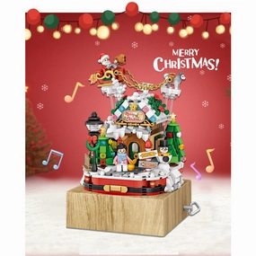 979PCS MOC Christmas House Music Musical Box Model Figures Building Block Brick Toy Gift Set Kids New