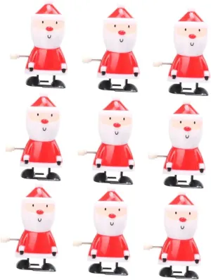 9Pcs Wind Up Christmas Jumping and Walking for Fun Xmas Goody Bag Fillers and Stocking Stuffers Interactive Holiday Playthings