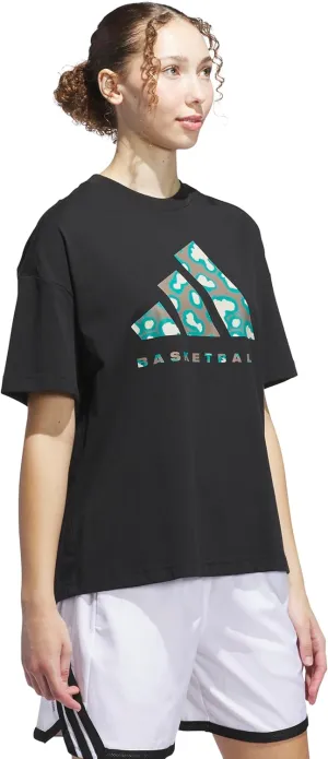 adidas Women's Basketball Camouflage Logo T-Shirt