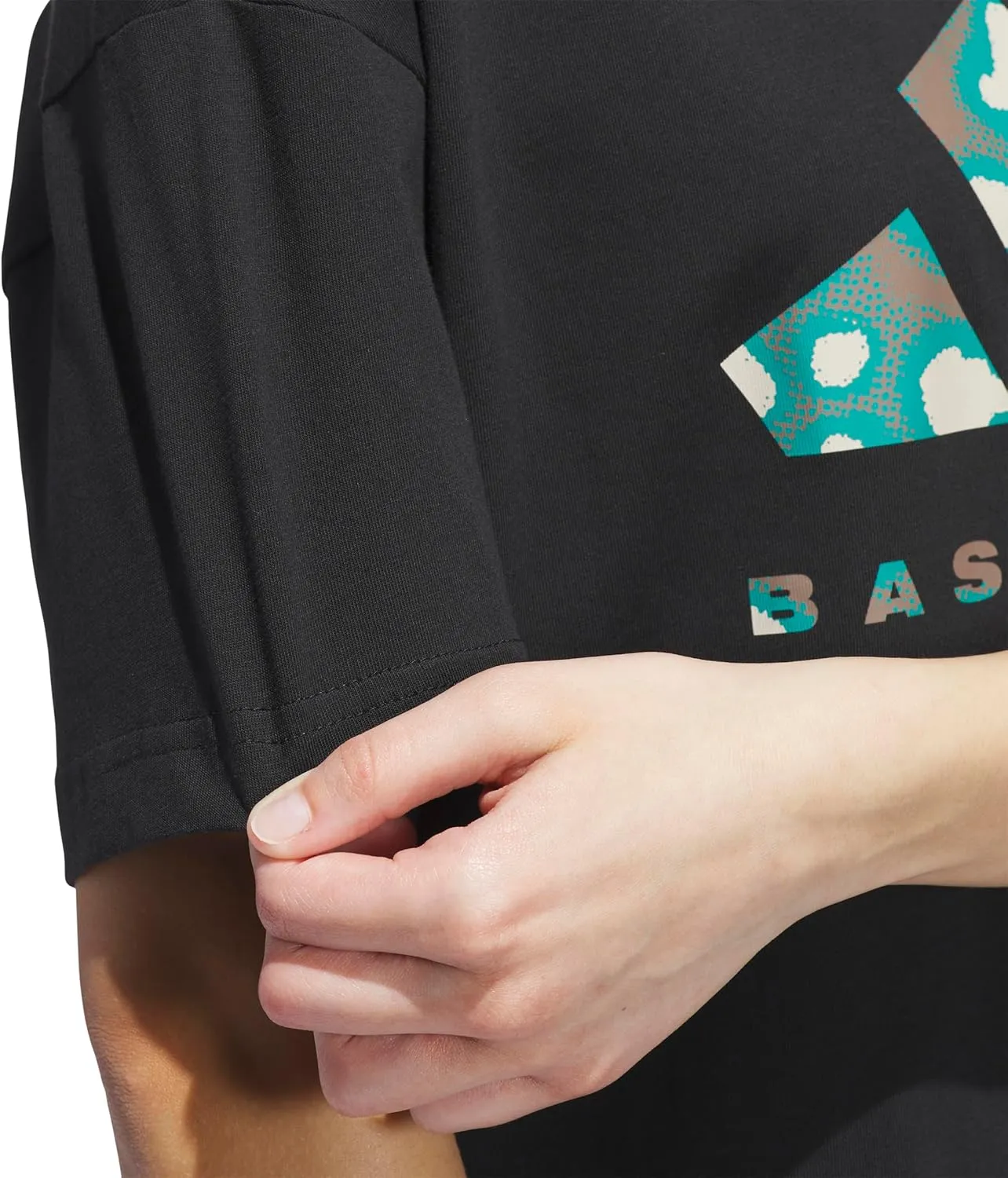 adidas Women's Basketball Camouflage Logo T-Shirt