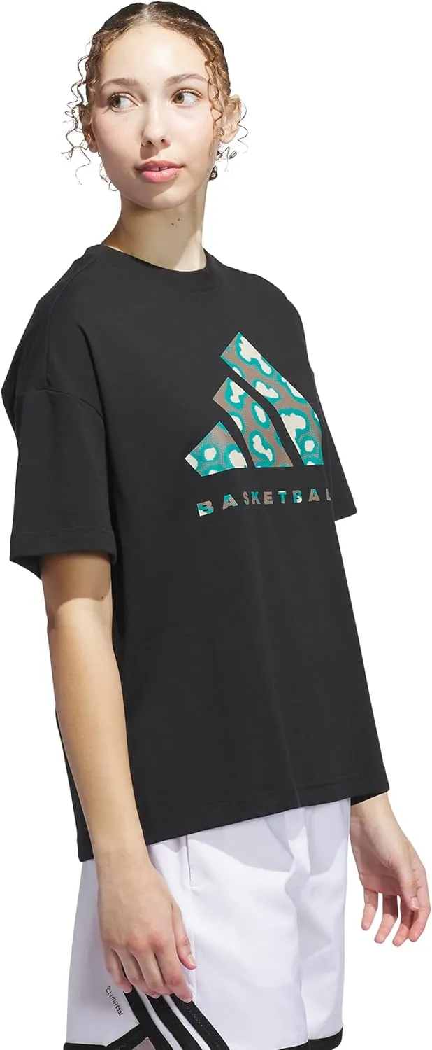 adidas Women's Basketball Camouflage Logo T-Shirt