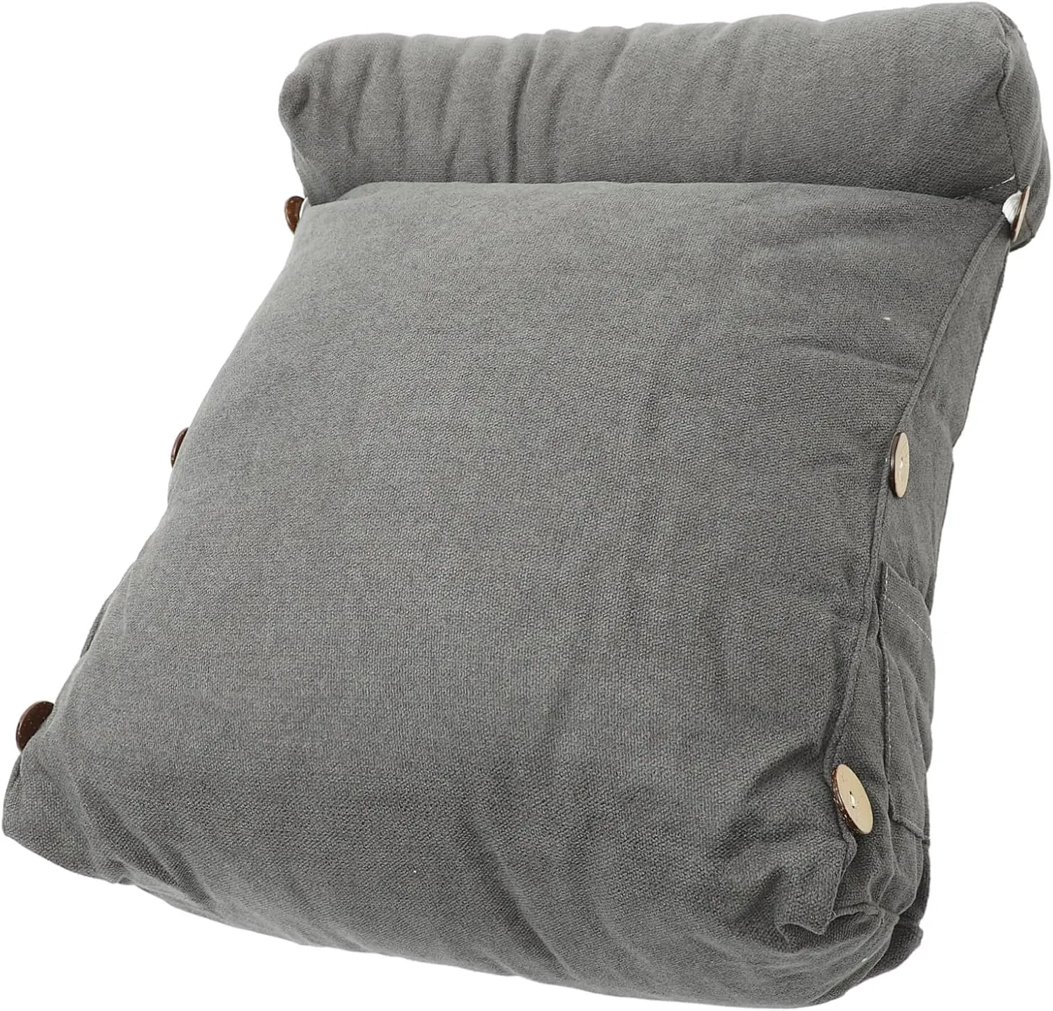 Adjustable Triangle Bed Wedge Pillow Soft Plush Neck Back Support Cushion for Home Office with Round Pillow for Reading Relaxation