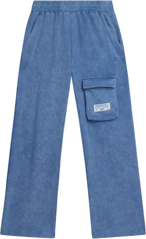 AEROPOSTALE Girls' Pants - Casual Fleece Cargo Joggers with Adjustable Elastic Waistband - Baggy Cargo Pants for Girls (7-16)