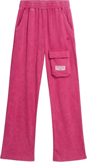 AEROPOSTALE Girls' Pants - Casual Fleece Cargo Joggers with Adjustable Elastic Waistband - Baggy Cargo Pants for Girls (7-16)