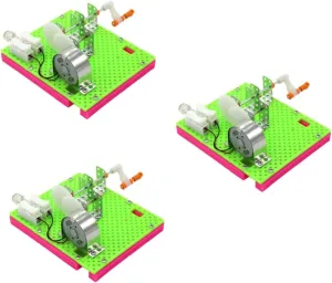 Alasum 3 Sets Hand Generator Generators Portable Kids Educational Toys Hand Crank Generator Manual Electricity Generator Energy Generators Generator Science Kit Hand Shaking Dynamo Child