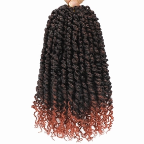 Alrence Passion Twist Crochet Hair 8 Packs Pre twisted Passion Twist Hair For Women Soft Bohe Pre-looped Crochet Braids (10 Inch (Pack of 8), 1B/350)