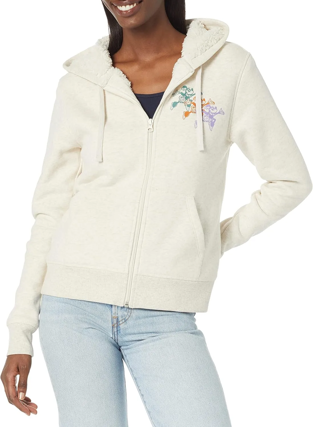 Amazon Essentials Disney | Marvel | Star Wars | Princess Women's Fleece Sherpa-Lined Full-Zip Hoodies