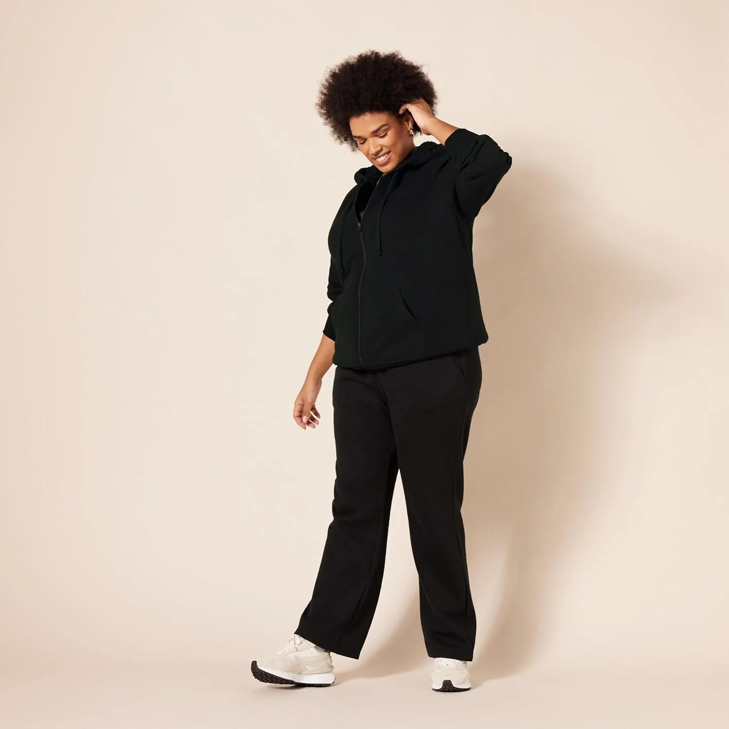 Amazon Essentials Women's Sherpa-Lined Fleece Full-Zip Hooded Jacket (Available in Plus Size)
