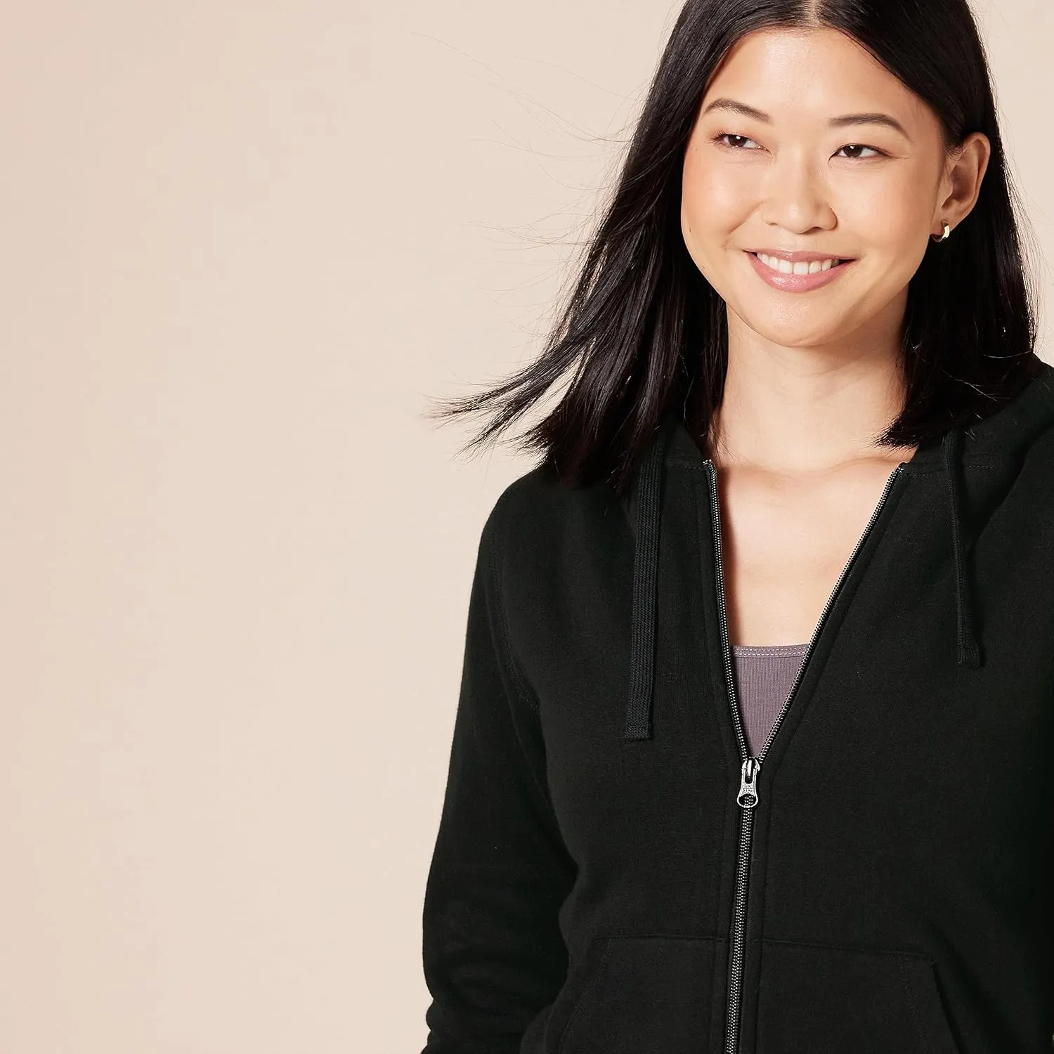 Amazon Essentials Women's Sherpa-Lined Fleece Full-Zip Hooded Jacket (Available in Plus Size)