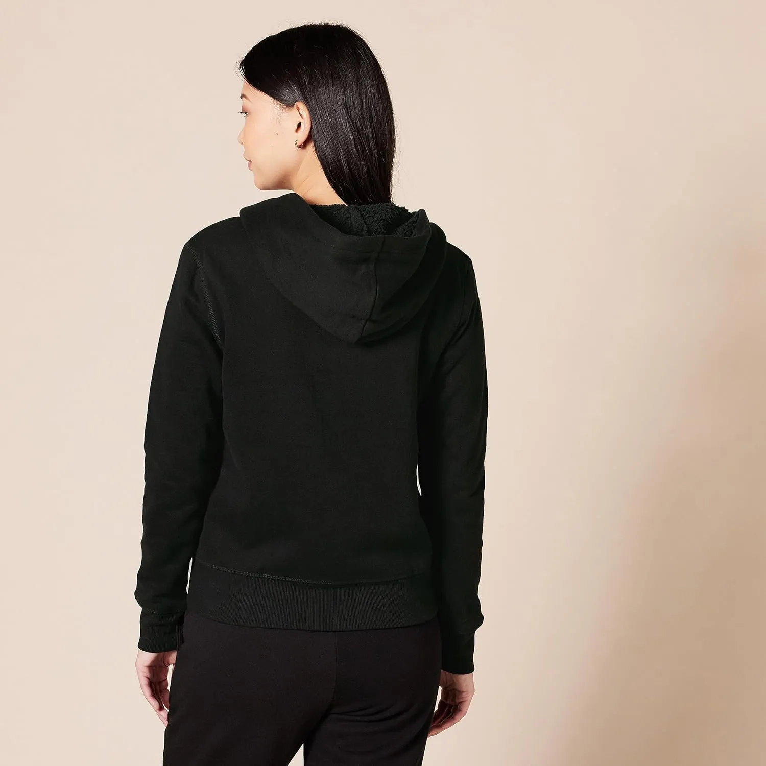 Amazon Essentials Women's Sherpa-Lined Fleece Full-Zip Hooded Jacket (Available in Plus Size)