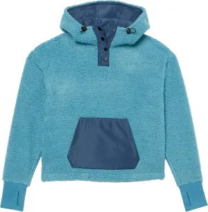 Amazon Essentials Women's Teddy Fleece Quarter Button Hooded Jacket