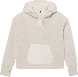 Amazon Essentials Women's Teddy Fleece Quarter Button Hooded Jacket