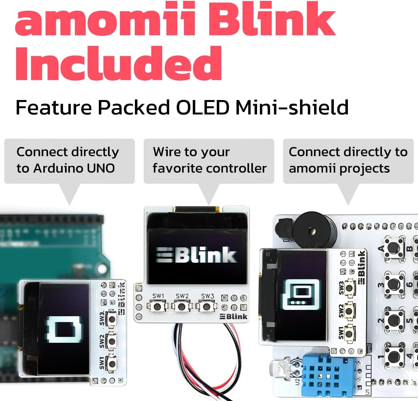 amomii IR Hacks - Soldering Practice Kit for Arduino UNO, Infrared Technology Shield with OLED Screen, Keypad, IR Sensors, DIY Electronics Project for Adults and Teens