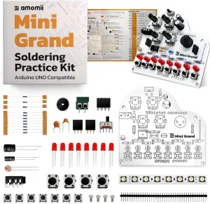 amomii Mini Grand: DIY Soldering Kit | Programmable Music Shield for Arduino UNO R3/R4 (3D Printable Accessories)