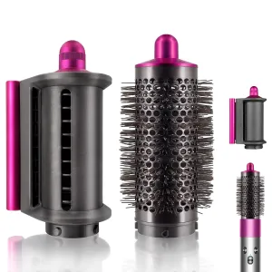 Anti-Flying Nozzle   Round Volumizing Brush for Dyson for Airwrap Styler HS01/HS05 970750-01 969489-01, Smoothing Dryer Attachment for Dyson Airwarp