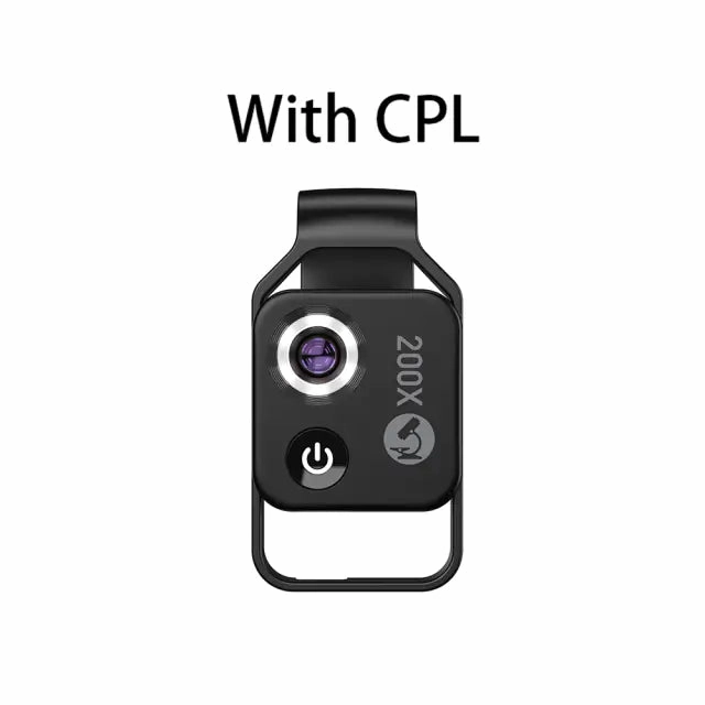 APEXEL 200X magnification microscope lens With CPL