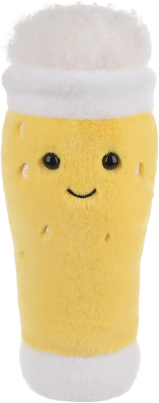 Apricot Lamb Beer Plush Stuffed Animals for Kids, Soft Cute Plush Toys for Baby Girl and Boy, Fluffy Beer Yellow 9.5 Inches