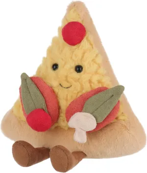 Apricot Lamb Delicious Pizza Plush Food Stuffed Animals for Kids, Soft Cute Plushies Toys for Baby Girl and Boy, Fluffy Food Delicious Pizza 6.3 Inches
