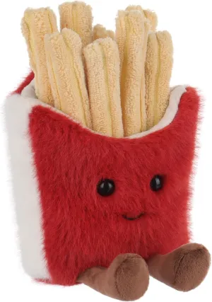 Apricot Lamb French Fries Plush Stuffed Animals for Kids, Soft Cute Plush Toys for Baby Girl and Boy, Fluffy French Fries Red