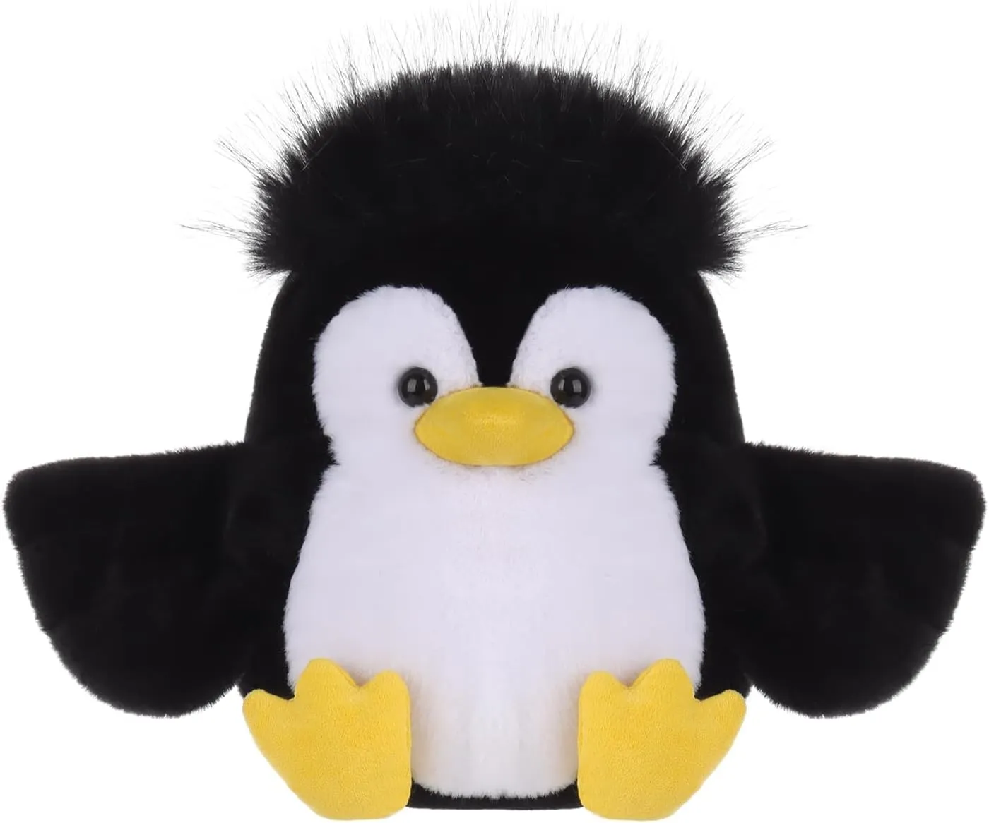 Apricot Lamb Lively Penguin Plush Stuffed Animals for Kids, Soft Cute Plush Toys for Baby Girl and Boy, Fluffy Lively Penguin Black 6.3 Inches