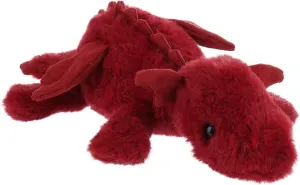 Apricot Lamb Lying Dragon Plush Stuffed Animals for Kids, Soft Cute Plush Toys for Baby Girl and Boy, Large Fluffy Lying Dragon Red