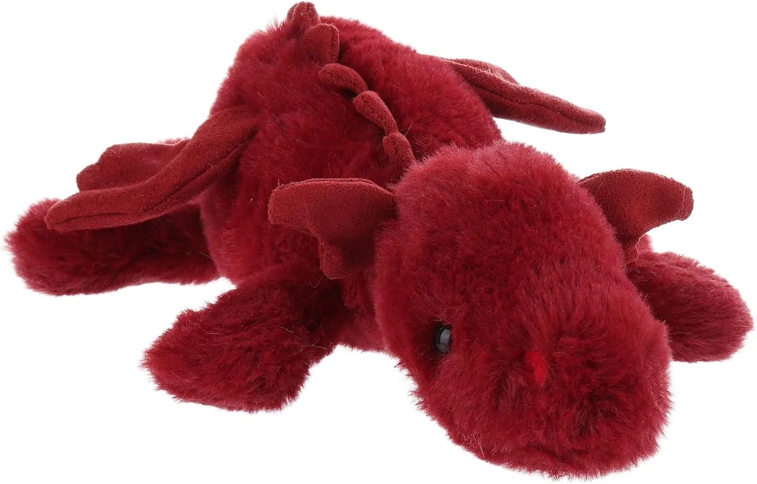 Apricot Lamb Lying Dragon Plush Stuffed Animals for Kids, Soft Cute Plush Toys for Baby Girl and Boy, Large Fluffy Lying Dragon Red