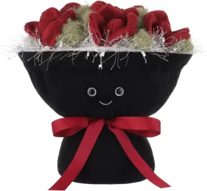 Apricot Lamb Romantic Rose Bouquet Plush Stuffed Animals for Kids, Soft Cute Plush Toys for Baby Girl and Boy, Fluffy Romantic Rose Bouquet Red
